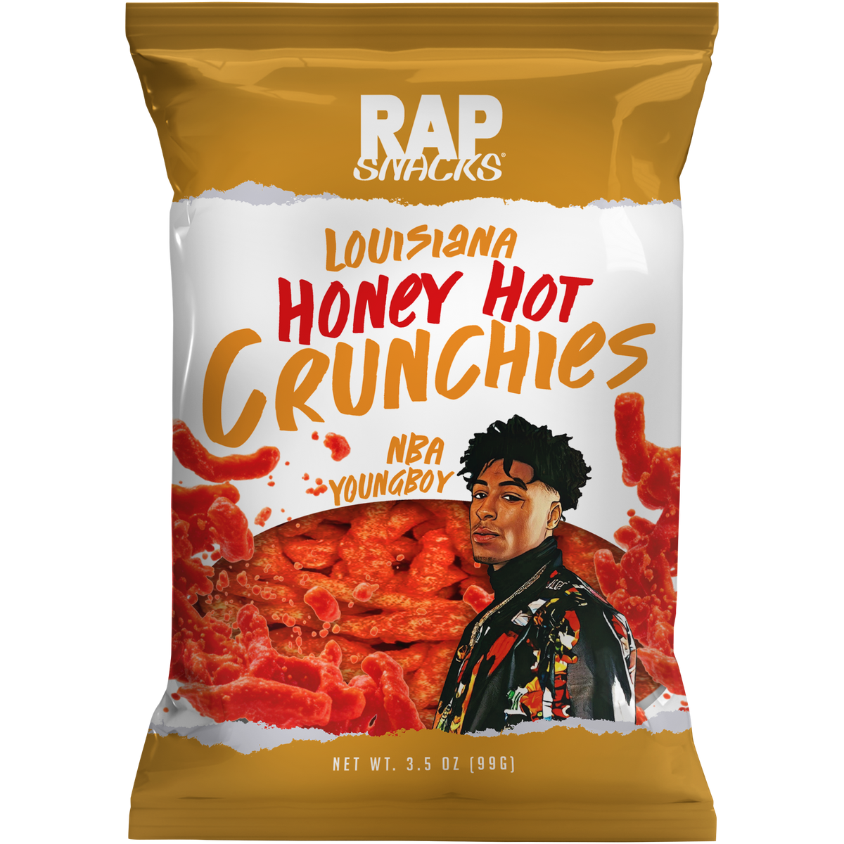 NBA YoungBoy Honey Hot Crunchies | 6 Bags – OFFICIAL RAP SNACKS