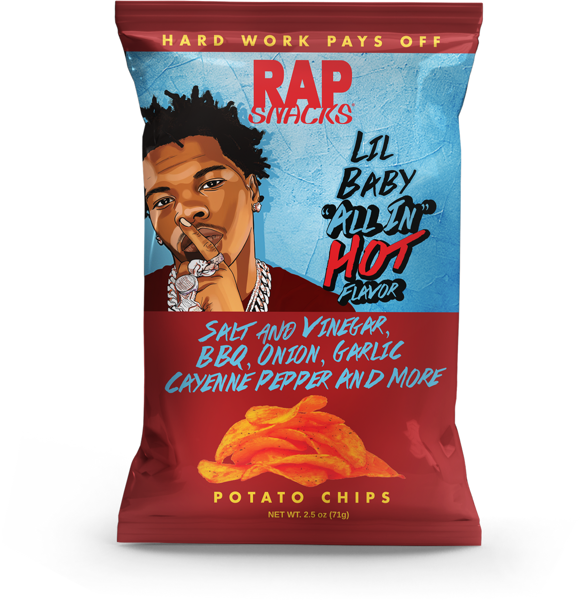 Lil Baby | All in HOT Potato Chips (6 Bags) – OFFICIAL RAP SNACKS